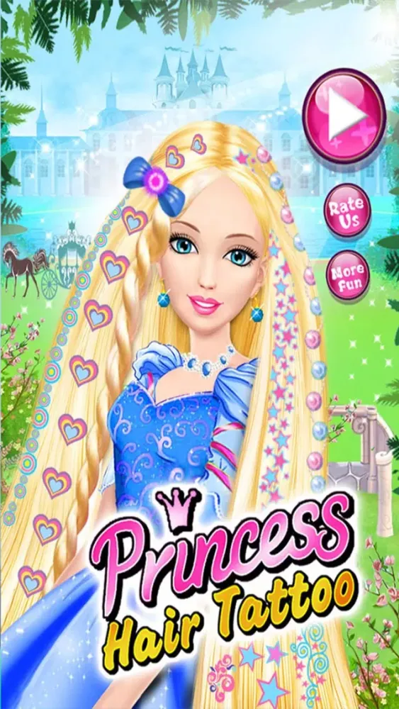 Capturas de pantalla de Princess Hair Tattoo Salon