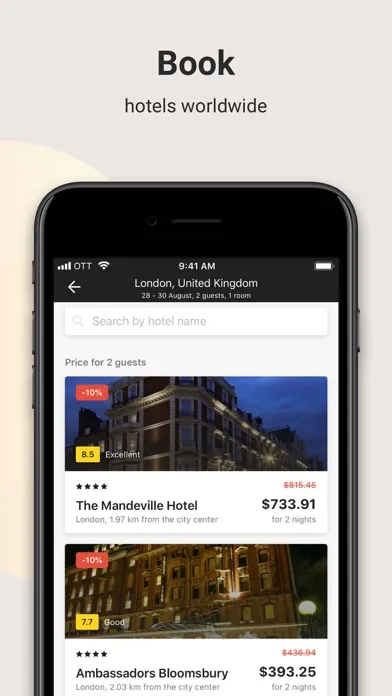OneTwoTrip Flights and Hotels Screenshots