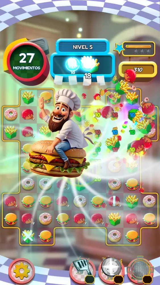 Tangkapan skrin Burger Match 3