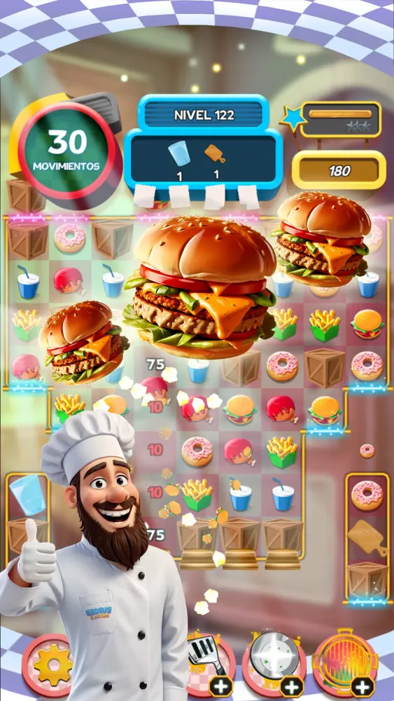 Tangkapan skrin Burger Match 3