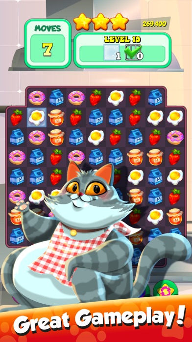 Greedy Cat Match 3应用截图