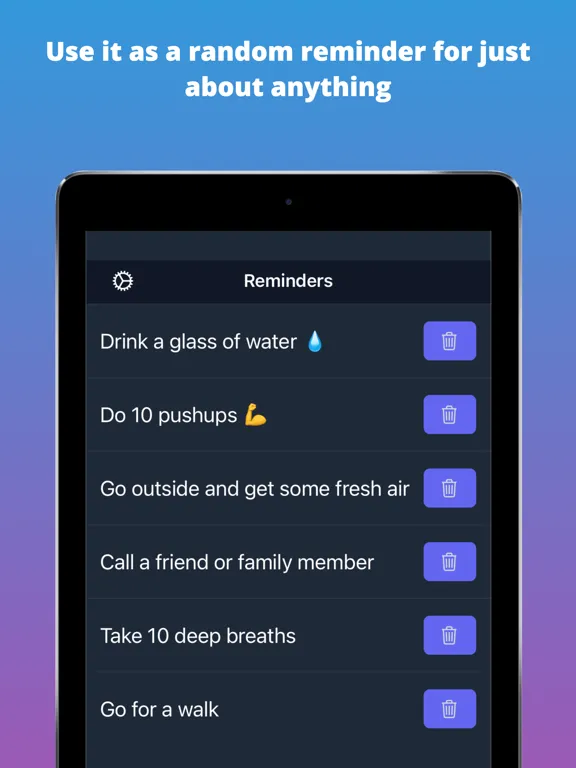 تصاویر Random Reminder App iPad 