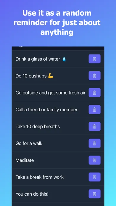 تصاویر Random Reminder App