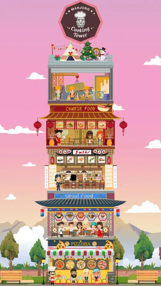 Mahjong Cooking Tower应用截图