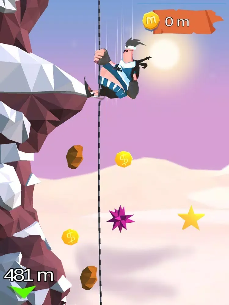 Capturas de tela do Rappelling - popular flip game iPad 