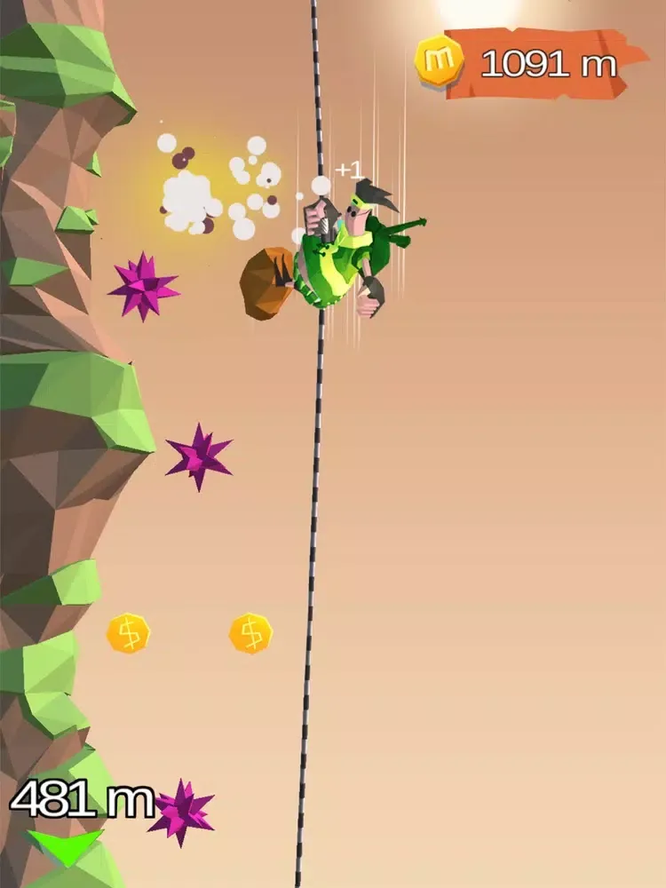 Capturas de tela do Rappelling - popular flip game iPad 