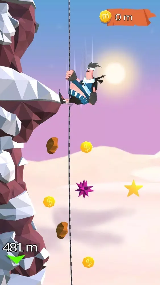 Capturas de tela do Rappelling - popular flip game