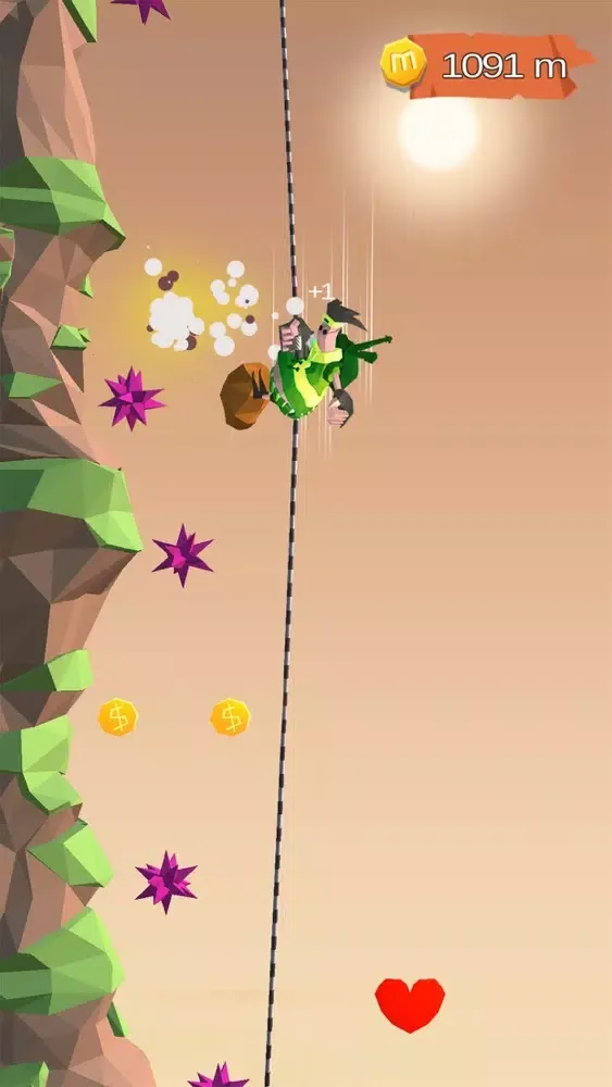 Capturas de tela do Rappelling - popular flip game