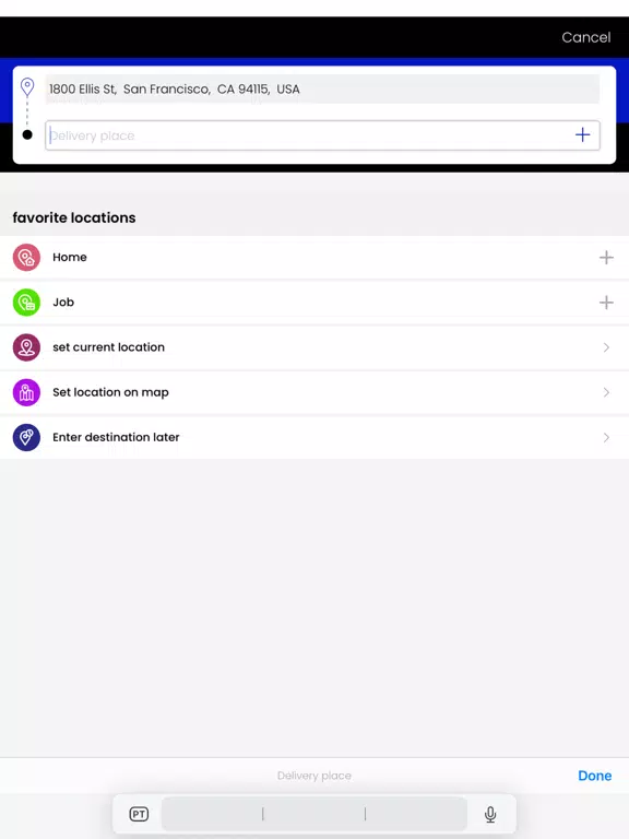 Tangkapan layar Oneway USA iPad 