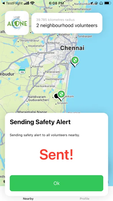 NeverAlone - Volunteer Network स्क्रीनशॉट