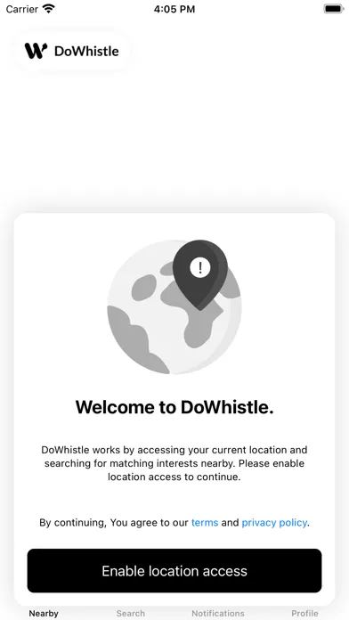 ภาพหน้าจอของ DoWhistle