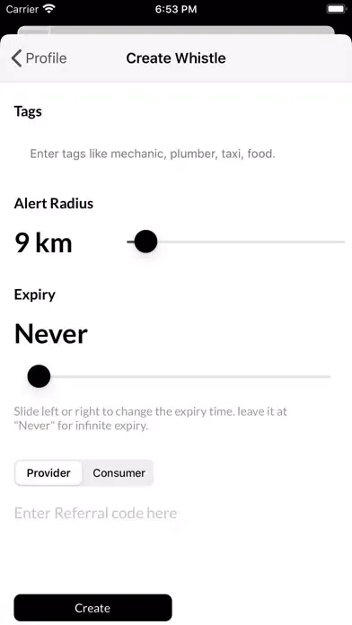 Tangkapan skrin Whistle RTI