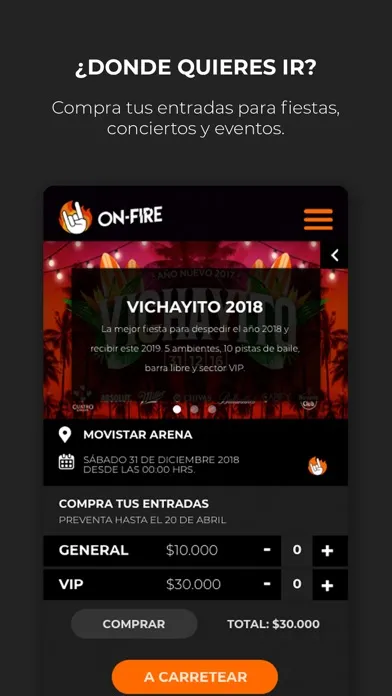 Capturas de tela do OnFire