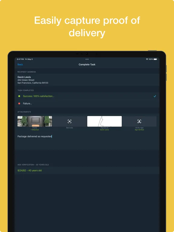 Onfleet Driver iPad  Ekran Görüntüleri