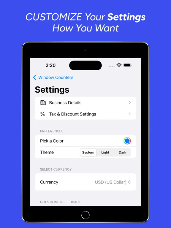 Window Cleaning Estimator iPad  스크린샷