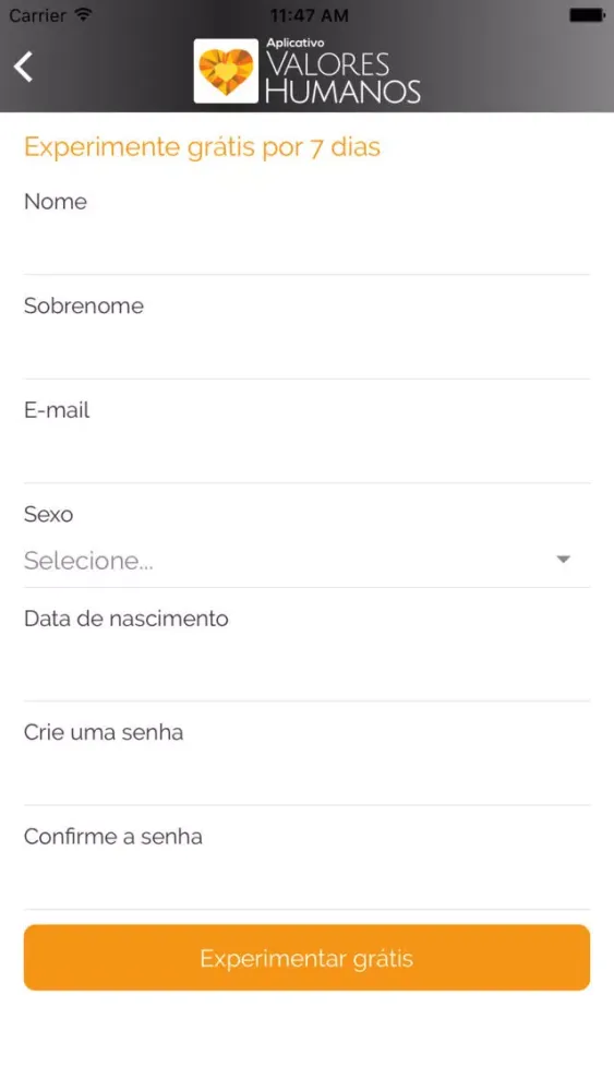 Zrzuty ekranu Valores Humanos