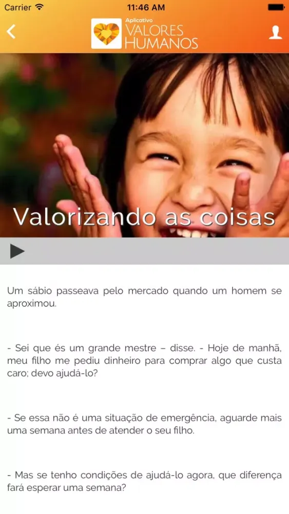Zrzuty ekranu Valores Humanos
