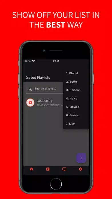 Capturas de tela do TV Live IPTV : Sport player