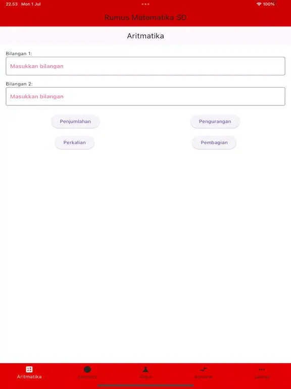Captures d'écran de Rumus Matematika SD iPad 