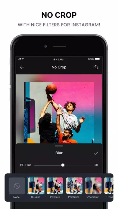 ภาพหน้าจอของ No Crop - Square Fit Video