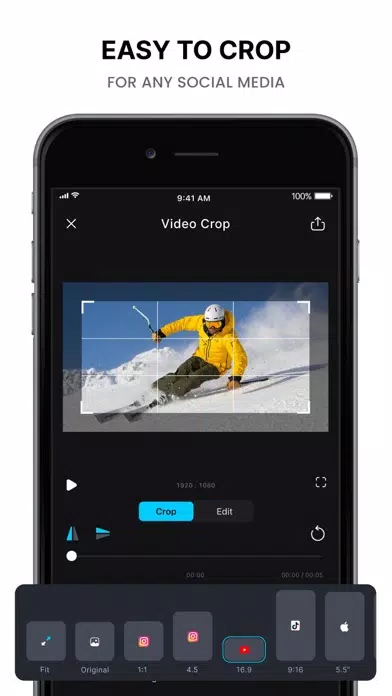 ภาพหน้าจอของ No Crop - Square Fit Video