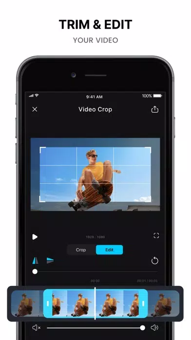 ภาพหน้าจอของ No Crop - Square Fit Video