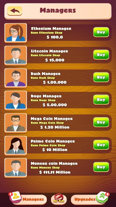 Captures d'écran de Idle Crypto Capitalist