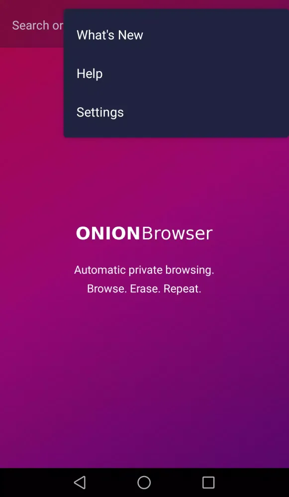 Zrzuty ekranu Onion Search Engine: Privacy a