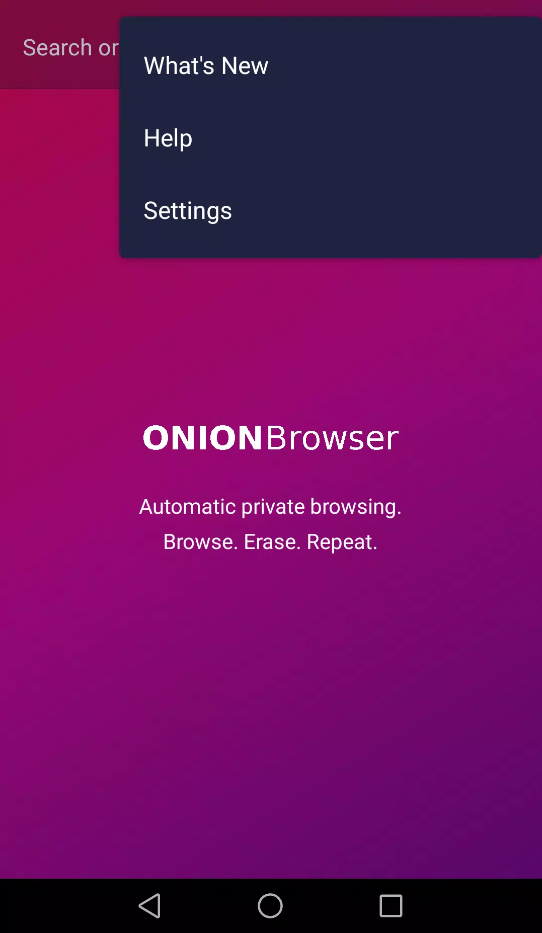 Onion Search Engine: Privacy a Screenshots