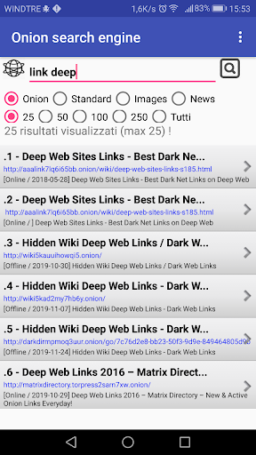 Onion Search Engine Screenshots