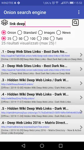 Onion Search Engine स्क्रीनशॉट