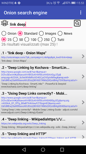 Onion Search Engine Screenshots