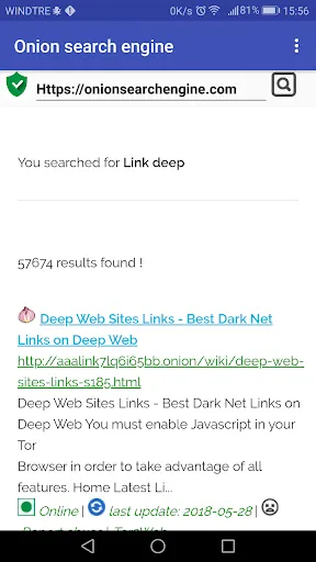 Onion Search Engine स्क्रीनशॉट