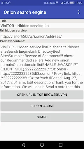Onion Search Engine स्क्रीनशॉट