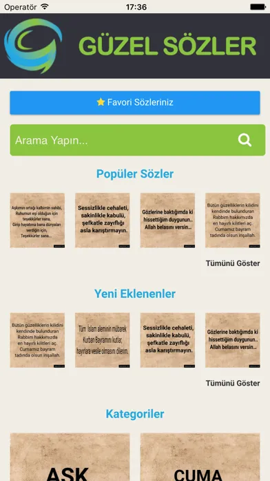 Captures d'écran de Güzel Sözler