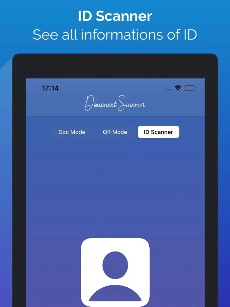 Tangkapan layar ID Scanner &PDF Scanner QRCode iPad