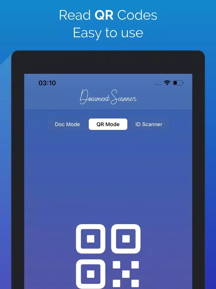 Tangkapan layar ID Scanner &PDF Scanner QRCode iPad