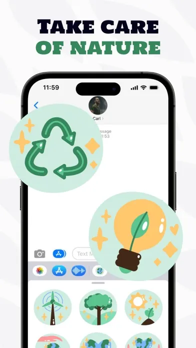 green ecology stickers スクリーンショット