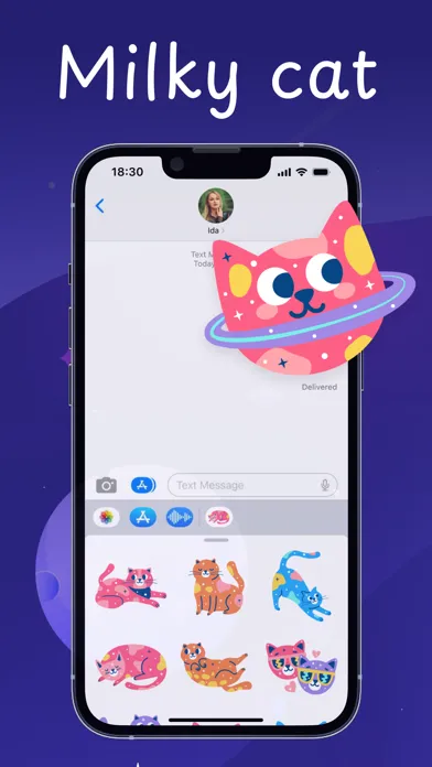 cute milky cat Screenshots