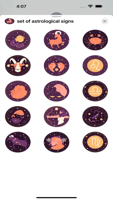 set of astrological signs Ekran Görüntüleri