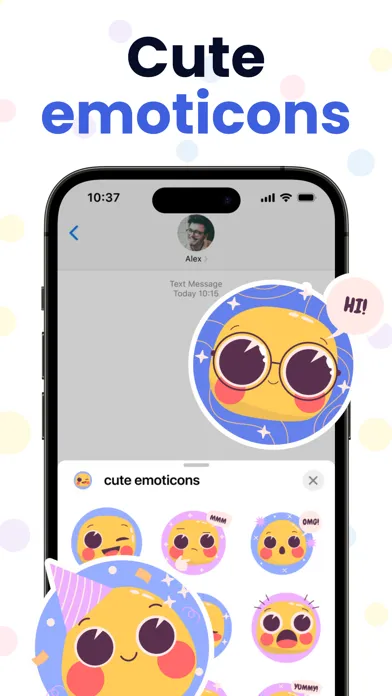 the cute emoticons स्क्रीनशॉट