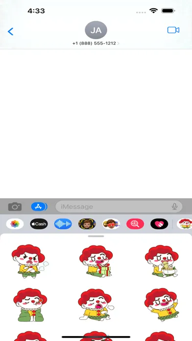 ภาพหน้าจอของ tiny clown emojis