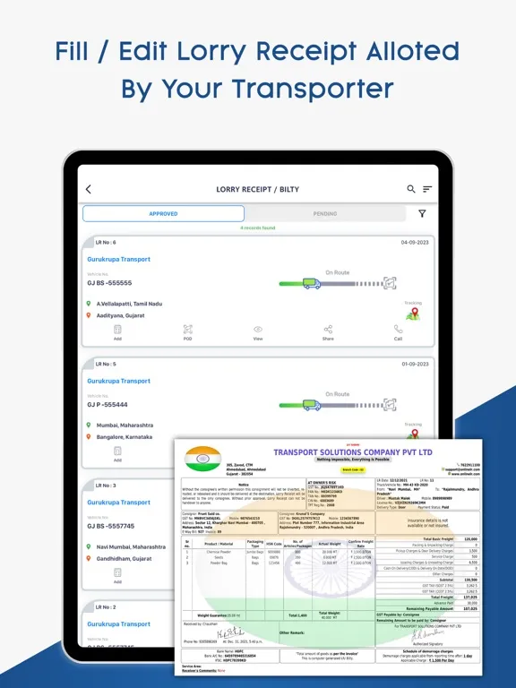 OnlineLR Consignor App iPad  Screenshots