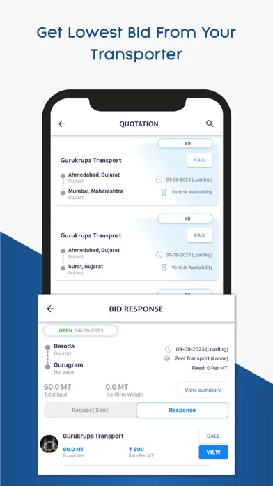 OnlineLR Consignor App Screenshots