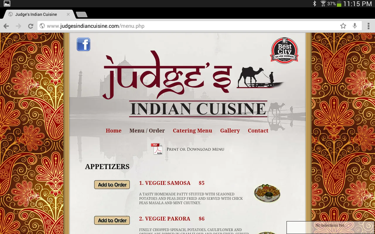 Judge's Indian Cuisine Screenshots