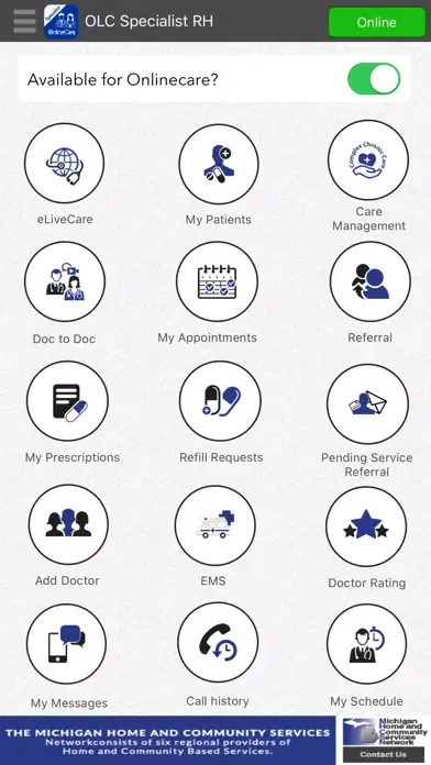 OnlineCare MHCS Specialist Screenshots