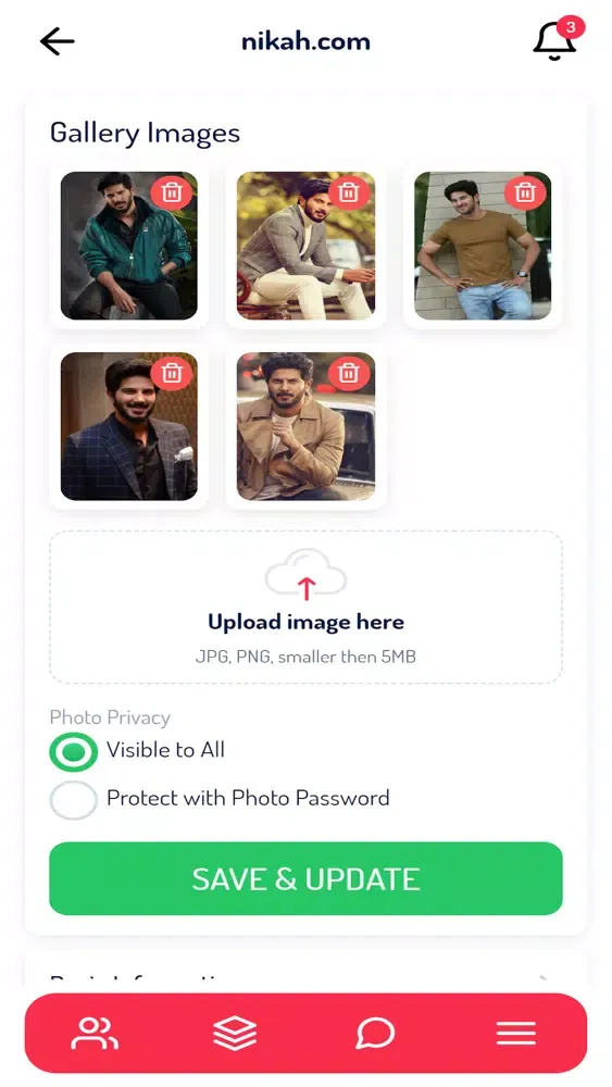 Tangkapan skrin Online Nikah -Kerala Matrimony