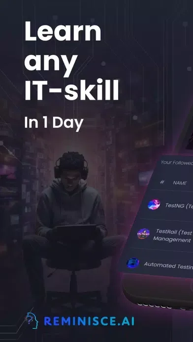 Capturas de tela do Reminisce.ai