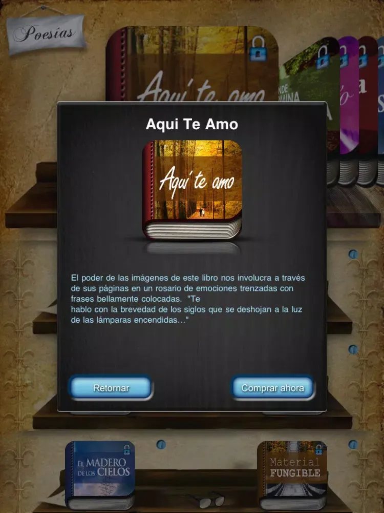 Ảnh chụp màn hình của Bookshelf: Poemarios iPad 