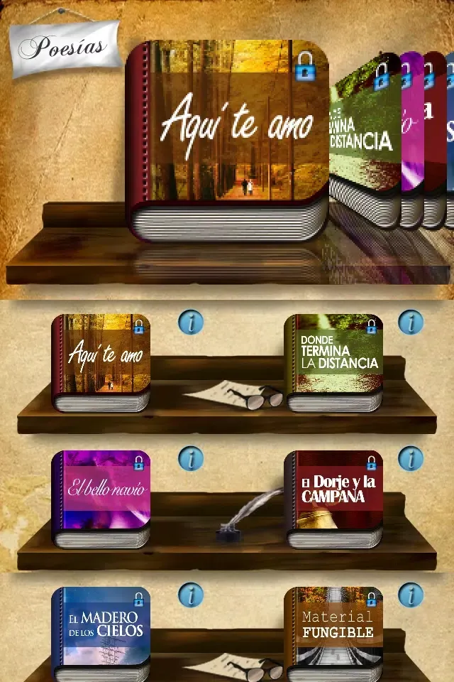 Ảnh chụp màn hình của Bookshelf: Poemarios